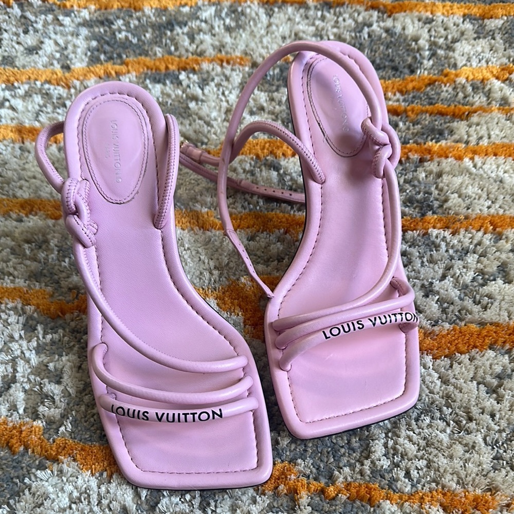 Louis Vuitton Pink Heel Sandals